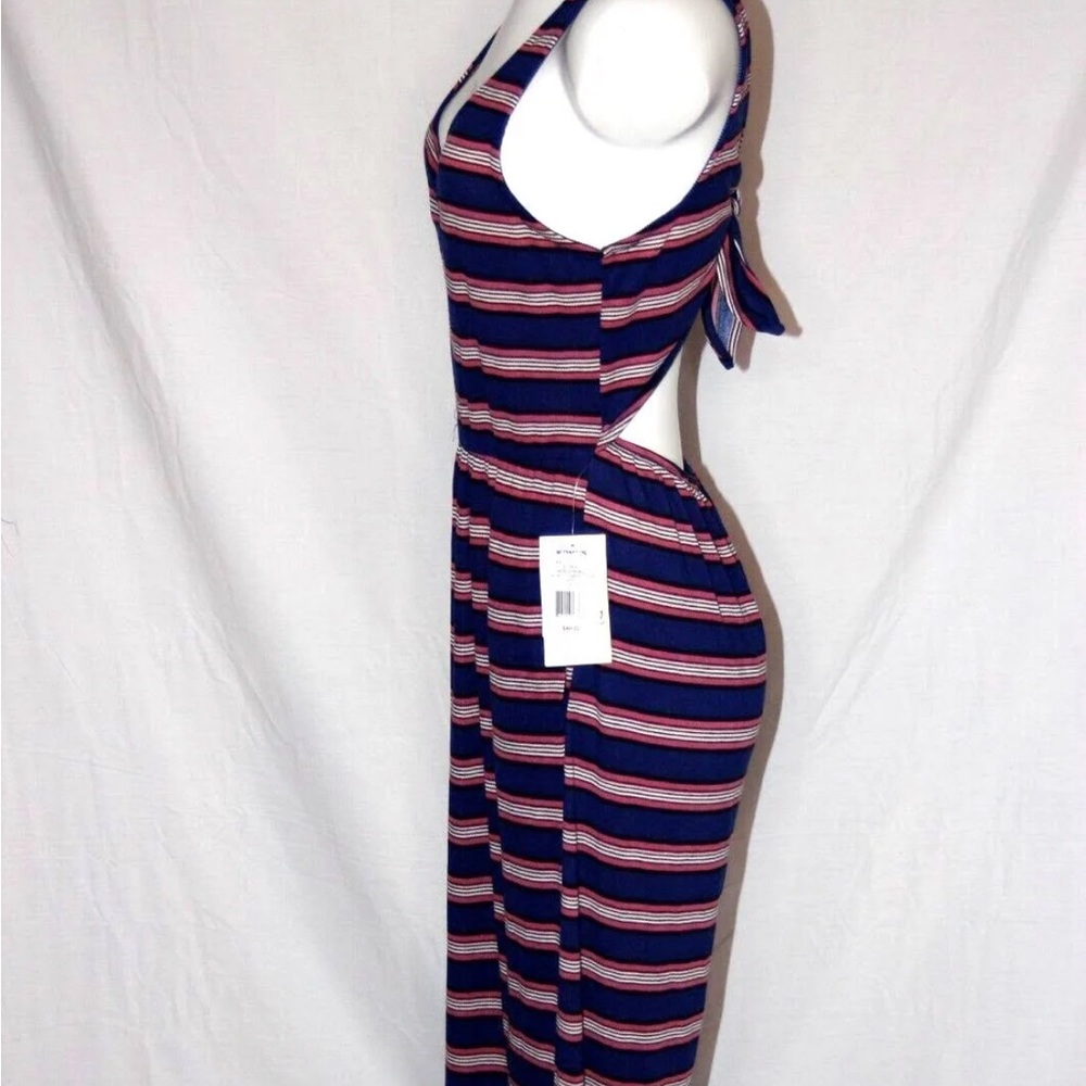 Live To Be Spoiled Blue & Pink Striped Jumpsuit